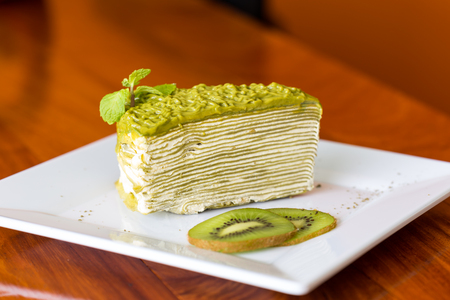 green tea cakeの写真素材