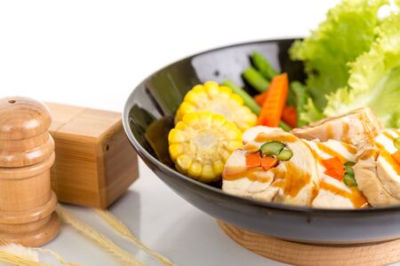 Chicken rolls diet foodの写真素材