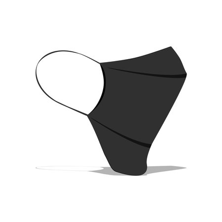 Creative black medical mask, virus protection.のイラスト素材