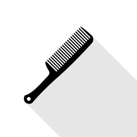 Black comb on a white background. Icon for hairdresser.のイラスト素材