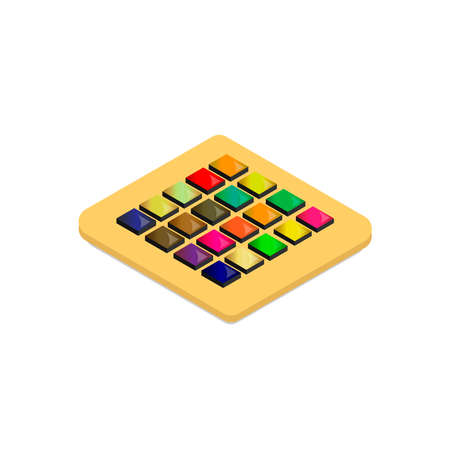 Set of colorful buttons on a white background. Icon for web design.のイラスト素材