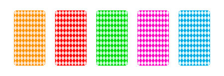 Set of diamond postcards in different colors for Oktoberfest.のイラスト素材