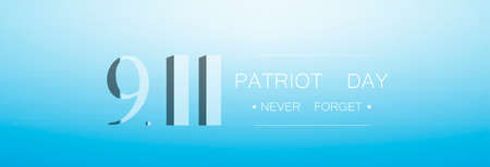 Patriot's Day and two towers on a blue background, we will never forget this day.のイラスト素材
