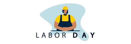 Woman in work clothes celebrate Labor Day. civil engineer.のイラスト素材