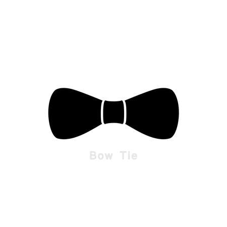Black bow tie, icon on a white background.のイラスト素材
