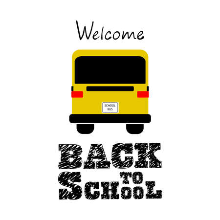 School bus and invitation to return to school.