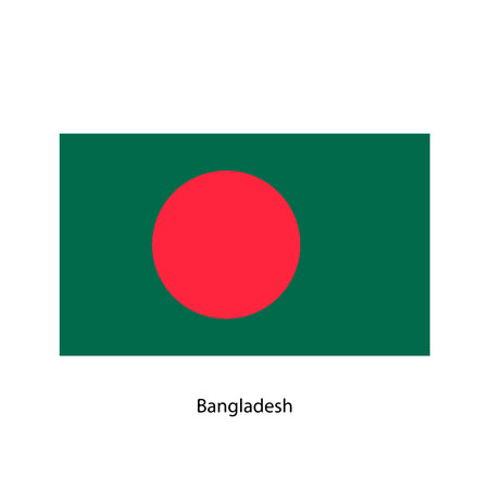 National flag of Bangladesh. Vector Illustration on a light background.のイラスト素材
