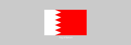 National bright flag of Bahrain. flag day.のイラスト素材