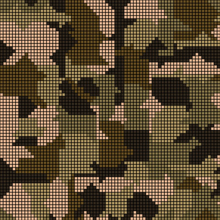 Pixel camouflage image. Seamless vector pattern.のイラスト素材