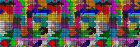 Seamless background in bright pixels. vector drawing.のイラスト素材