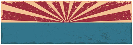 Retro striped design with space for text. postcard or invitation.のイラスト素材