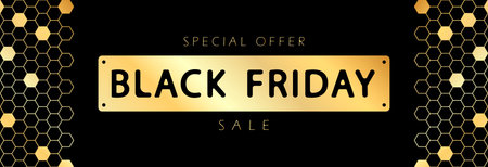 Banner for the Great Black Friday holiday. Special offer of great discounts.のイラスト素材