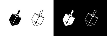 Family game Dreidel for the Jewish holiday of Hanukkah.のイラスト素材