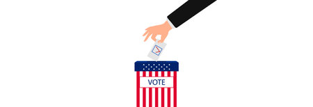 Ballot box for the presidential election. Vote.