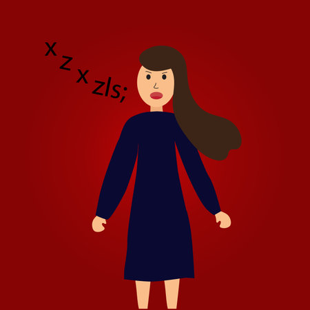 angry face of female or woman about frustration or nervous with problem and psychology in person on...