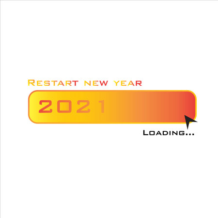 Illustration Newyear 2020 to 2021 now downloadingのイラスト素材