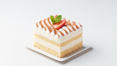 cake isolated on white backgroundの素材