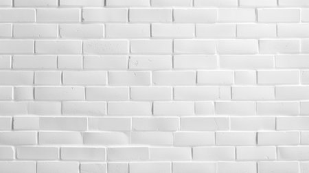 white brick wall background with empty space for design elementの素材