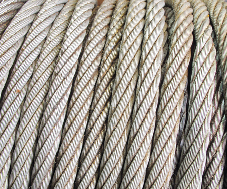 Rusty steel wire rope cable background