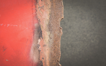Old and rusty iron metal steel plate with vintage effectの写真素材