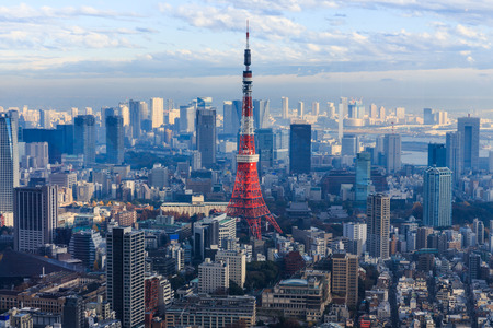 Tokyo Tower in Tokyo, Japan のeditorial素材