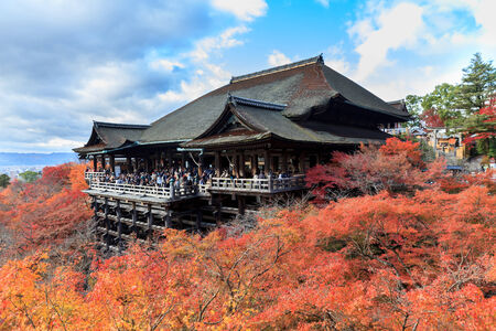 Autumn Kiyomizu-dera Temple in Kyoto, Japan のeditorial素材