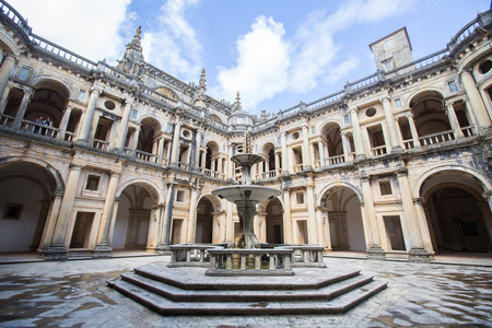 Knights of the Templar (Convents of Christ) castle detail, Tomar, Portugalのeditorial素材