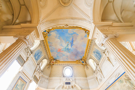 CHANTILLY,FRANCE - JUNE 19, 2014 : Interior of  Chateau de Chantilly , France on june 19, 2014. it is a historic chateau located in town of Chantilly, Oise, Picardie, France.のeditorial素材