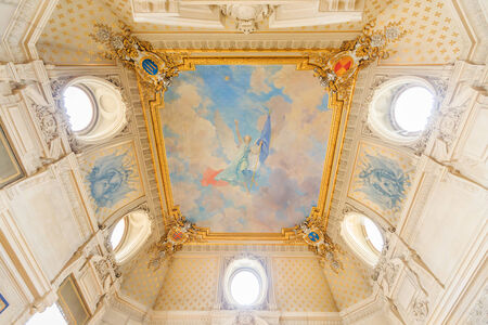 CHANTILLY,FRANCE - JUNE 19, 2014 : Interior of  Chateau de Chantilly , France on june 19, 2014. it is a historic chateau located in town of Chantilly, Oise, Picardie, France.のeditorial素材