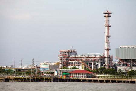 petrochemical industrial plant in Bangkok, Thailand.のeditorial素材
