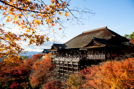 Kiyomizu Temple, Kyoto, Japan, The temple is part of the Historic Monuments of Ancient Kyoto UNESCO World Heritage site.のeditorial素材