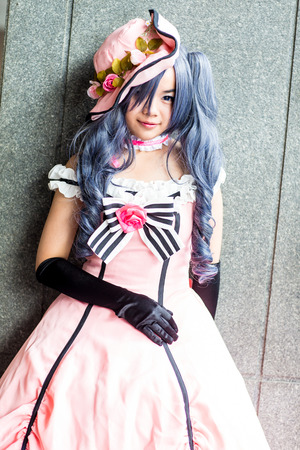 BANGKOK, THAILAND - AUGUST 31: Thai cosplayers dress as the characters from cartoon and game in Japan festa in Bangkok on  August 31, 2013.のeditorial素材