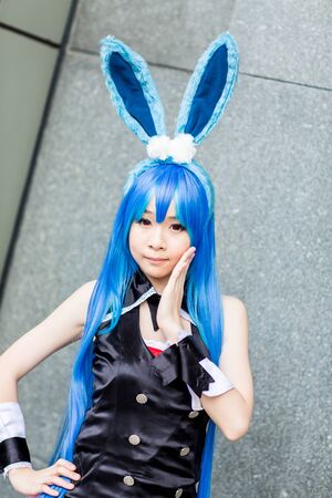 BANGKOK, THAILAND - AUGUST 31: Thai cosplayers dress as the characters from cartoon and game in Japan festa in Bangkok on  August 31, 2013.のeditorial素材