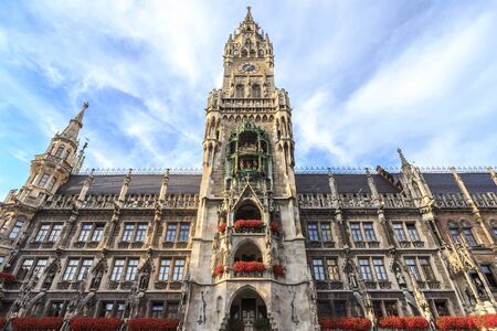 Town Hall (Rathaus) in Marienplatz, Munich, Germanyのeditorial素材
