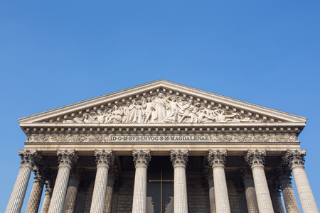 Eglise de la Madeleine or Madeleine Church in Paris, France.のeditorial素材