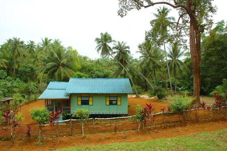 Attap House in Pulau Ubin, Singaporeの写真素材
