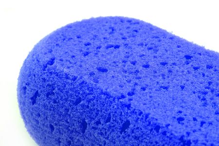 Close up of Blue Bath Spongeの写真素材