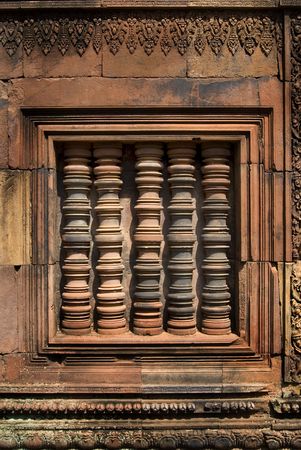 Carvings in Angkor Templeの写真素材