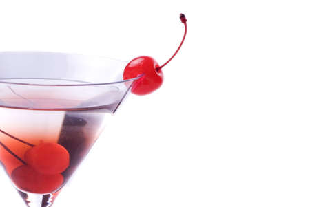 Red Alcoholic cocktail in a martini glassの写真素材