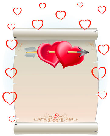 hearts and packageのイラスト素材
