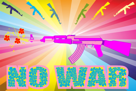 AK-47 pop Art No warのイラスト素材