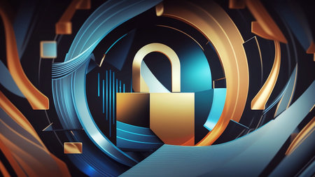 3d rendering of abstract digital technology background. High tech background.の素材