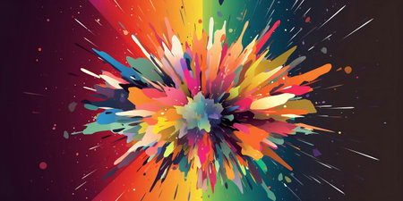 Abstract background with colorful explosion. Vector illustration for your graphic design.の素材