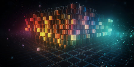 Abstract technology background. 3d rendering, 3d Illustration.の素材