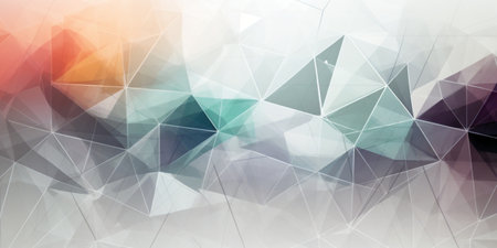 Polygon background. Abstract background of the triangles and lines. Drawingの素材