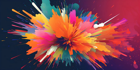 Colorful abstract background with explosion effect. Vector illustration for your designの素材