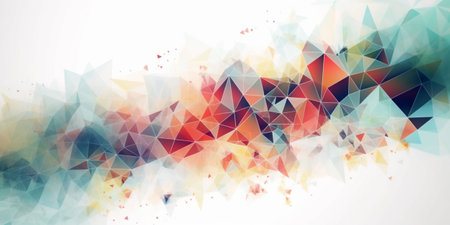 Polygonal background. Abstract background of the triangles. Drawingの素材