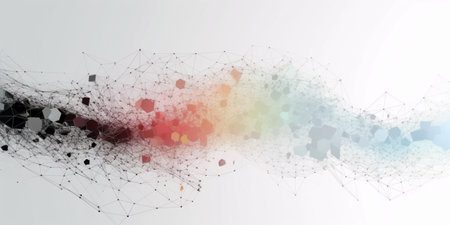 Abstract technology background. Network connection structure. Big data visualization. Graphic concept for your designの素材