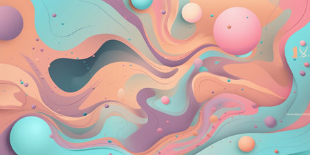 3d abstract background. Marbling liquid texture. Vector illustration.の素材