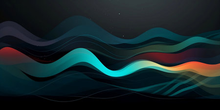 Abstract wavy background. Vector illustration. Can be used for wallpaper, web page background, web banners.の素材